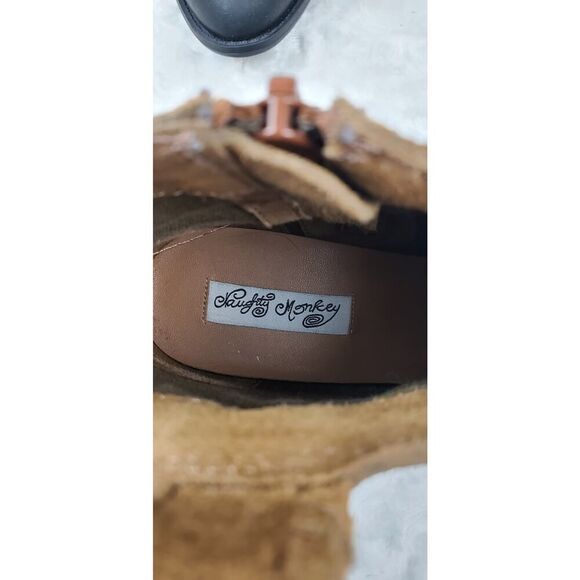 Naughty Monkey Suede Booties Tan Size 8naug - Picture 3 of 9